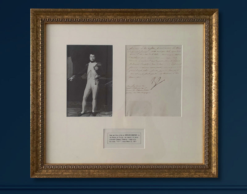 Napoleon Bonaparte signed letter