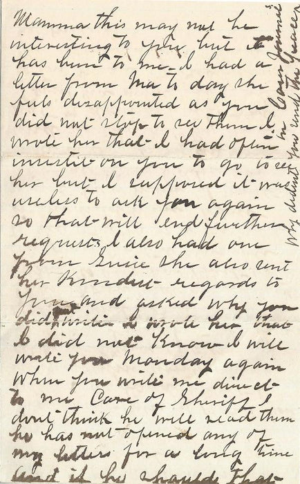 Frank James Signed Letter 