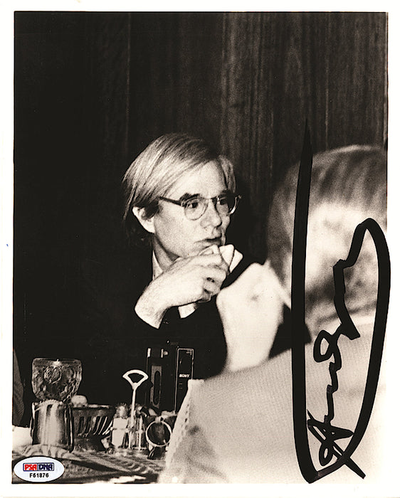 Andy Warhol signed black and white photograph